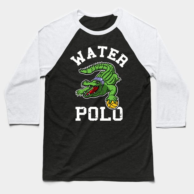 Water Polo Swimming Gator For Water Polo Swimmer Baseball T-Shirt by atomguy